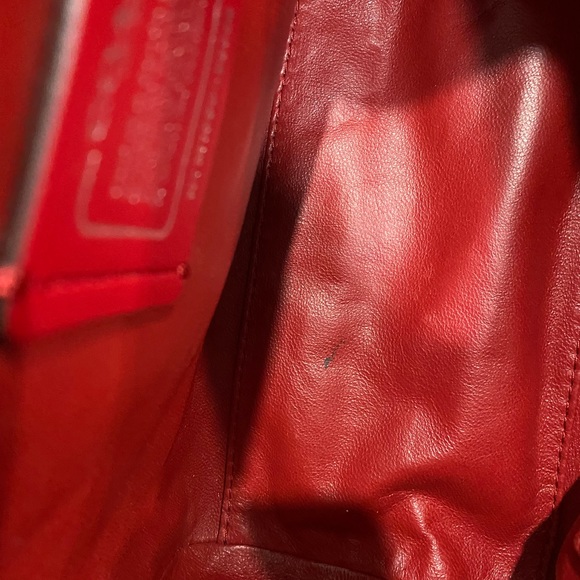 Coach DRIFTER TOP HANDLE IN EXOTIC MIXED LEATHERS RED - Picture 11 of 16